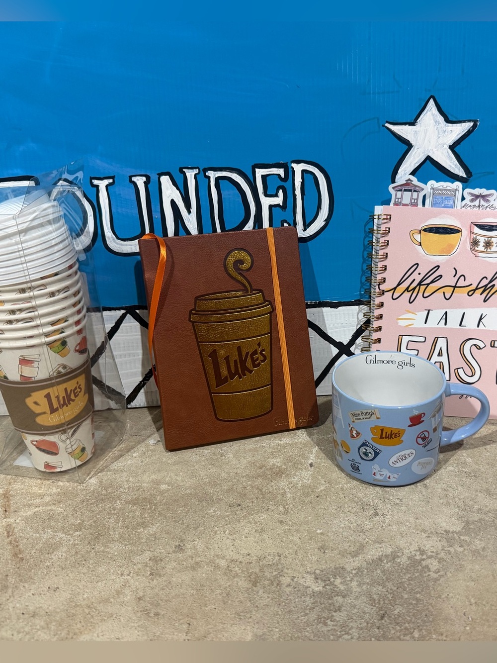 Gilmore Girls; Mug, 2 Notebooks, and Blue Mug Gift Set, 8 paper cups